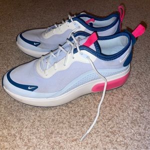 Nike AirMax Womens 7.5 pink & blue lightly used like new